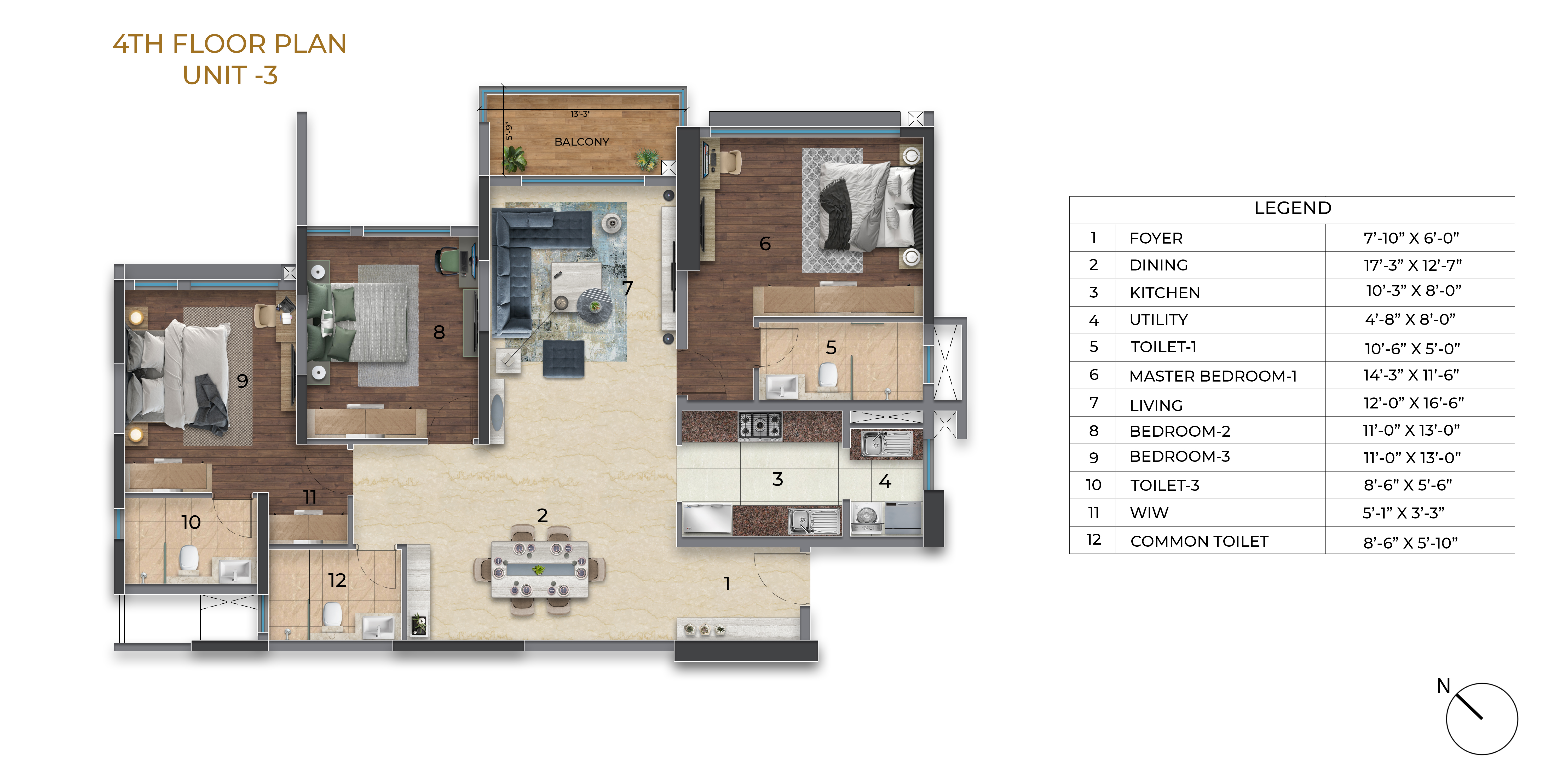 Purva Orient Grand floor plan 1
