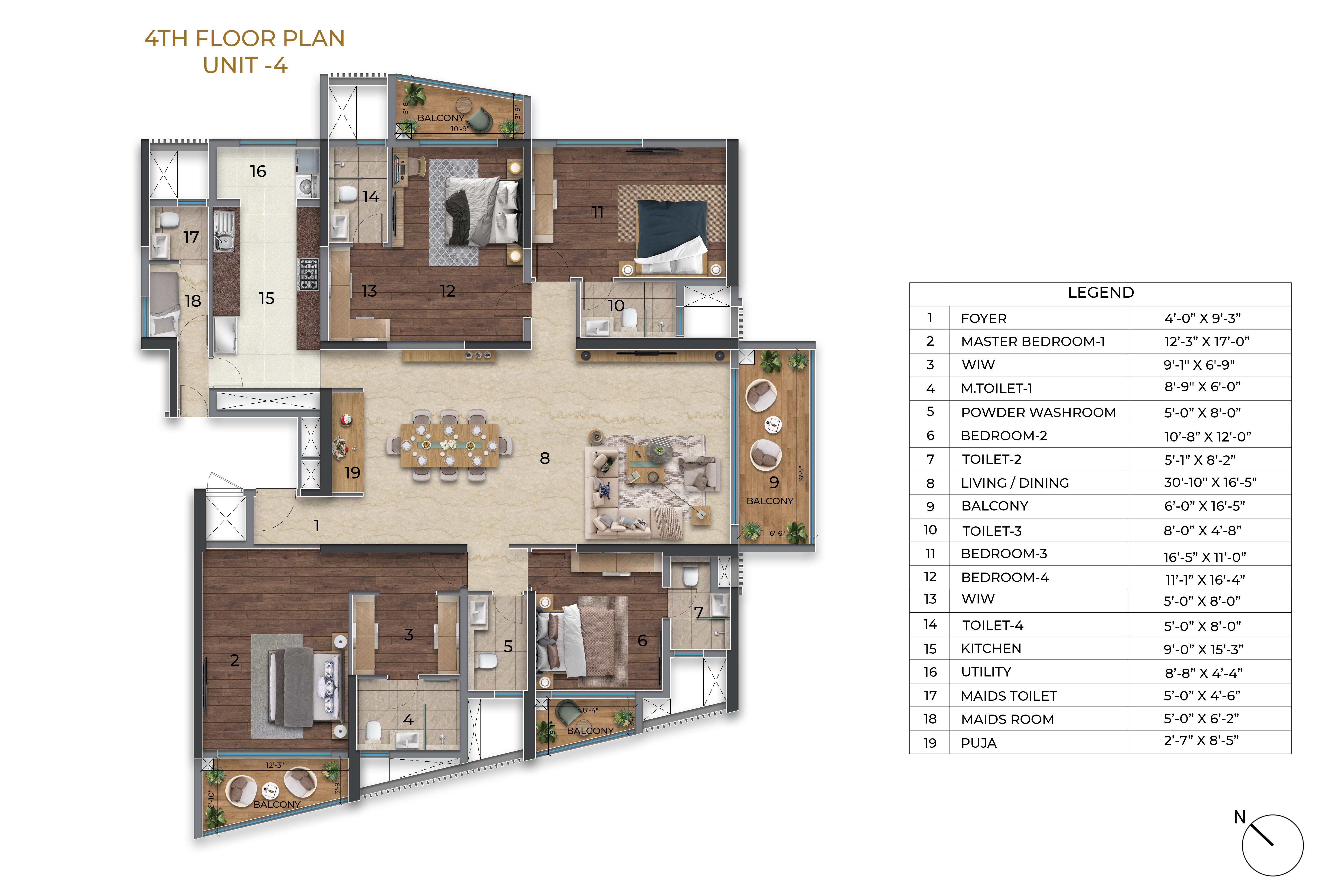 Purva Orient Grand floor plan 4