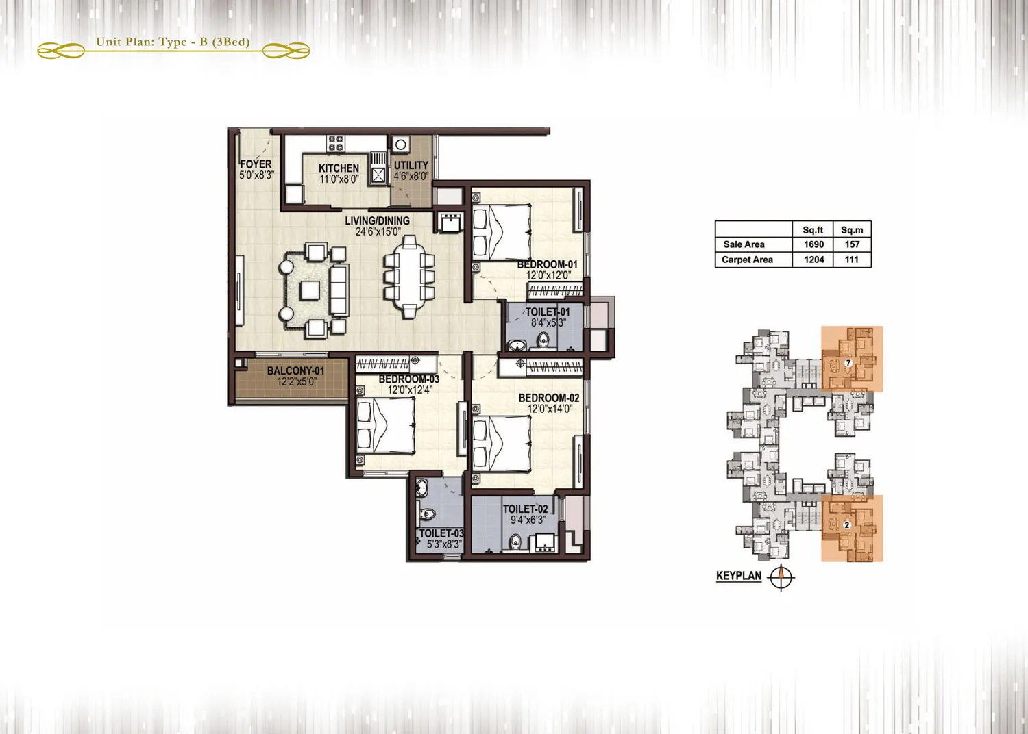 Prestige Panorama floor plan 3