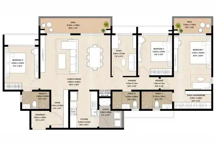 Mahindra Blossom floor plan 2