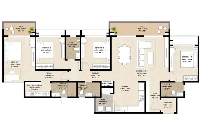 Mahindra Blossom floor plan 3