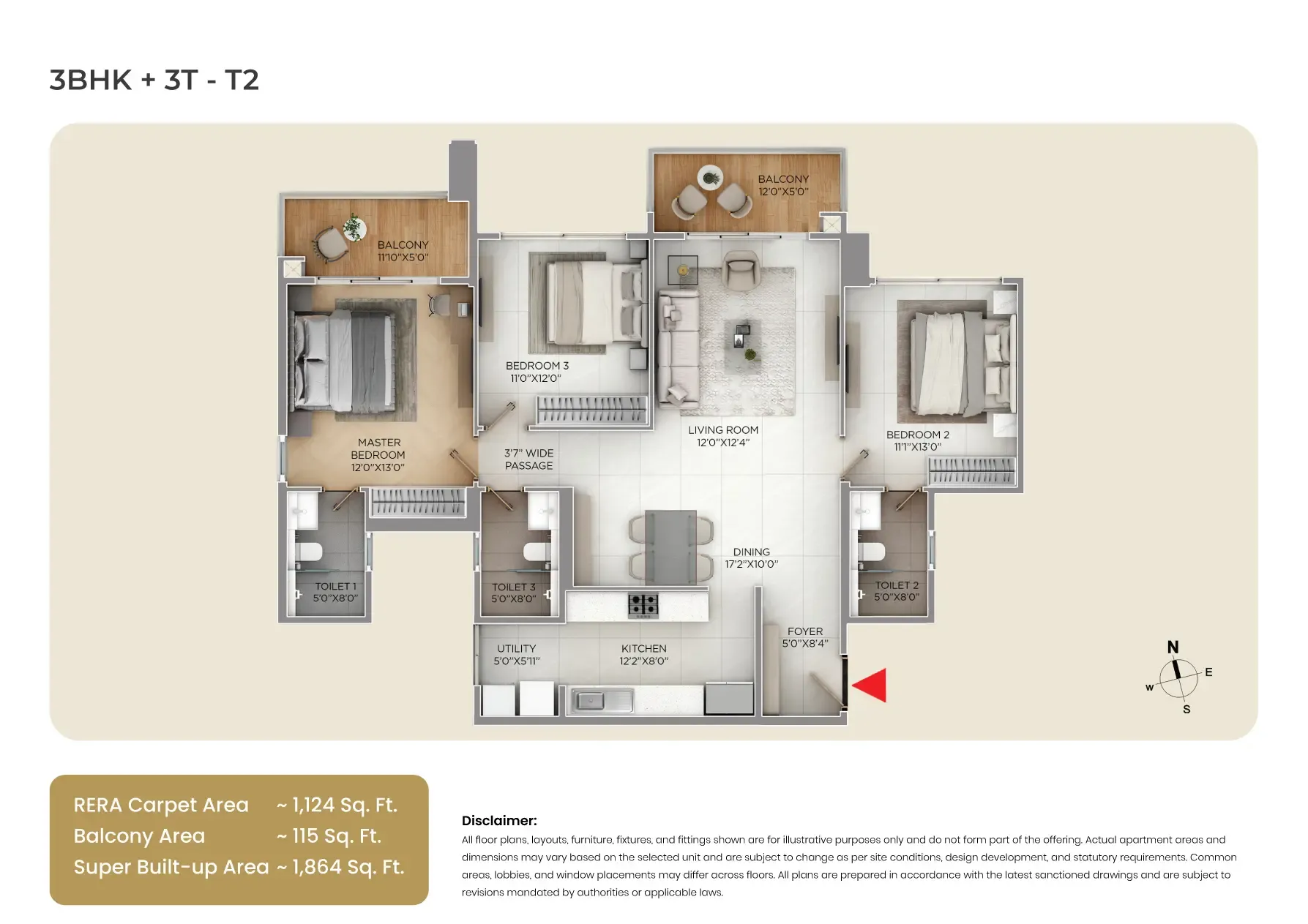 Purva Silversky floor plan 3