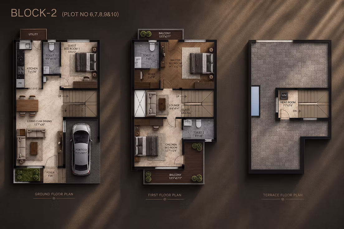 Vista Villas by Earthern Spaces floor plan 2