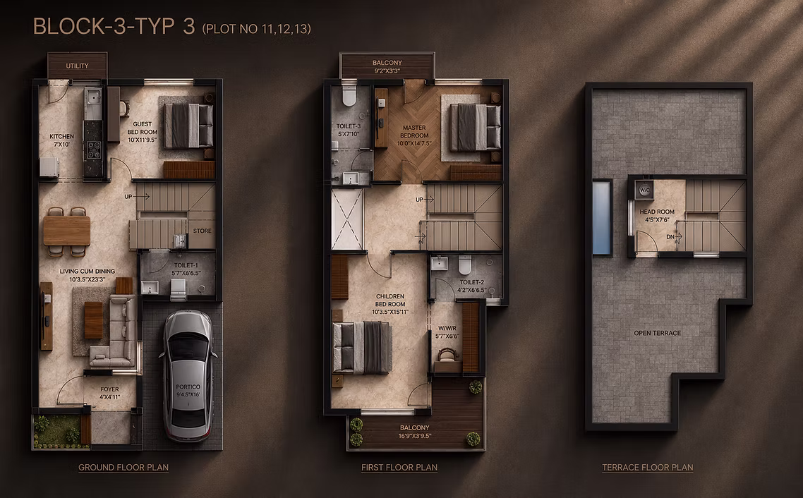 Vista Villas by Earthern Spaces floor plan 4